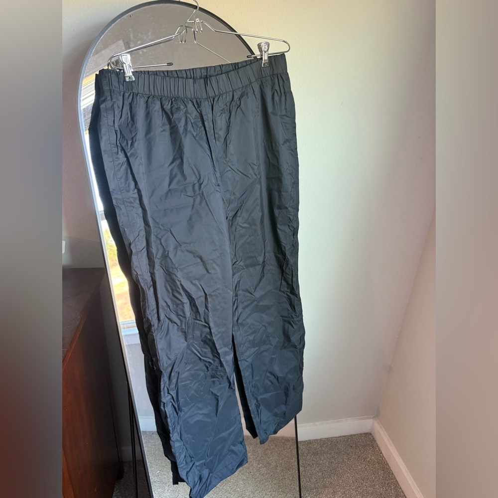 Columbia XCO Storm Dry  Black Nylon Packable Rain Pants Men sz L